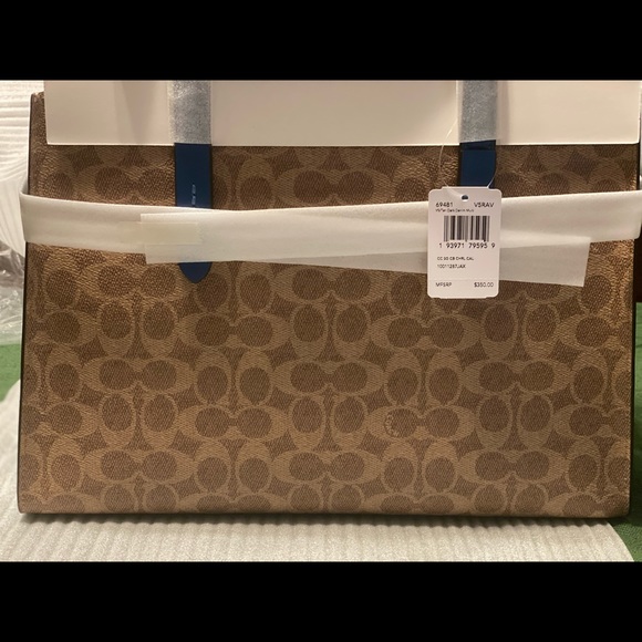 28. Coach Charlie Carryall In Colorblock Signature Canvas - Picture 9 of 10